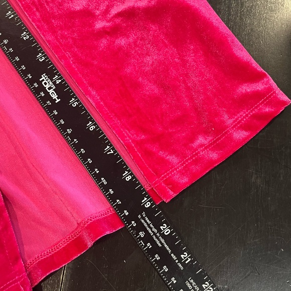 NWT Eloquii Velvet Pink Gathered Waist Front Slit Barbiecore Maxi Skirt size 14 - Picture 12 of 13